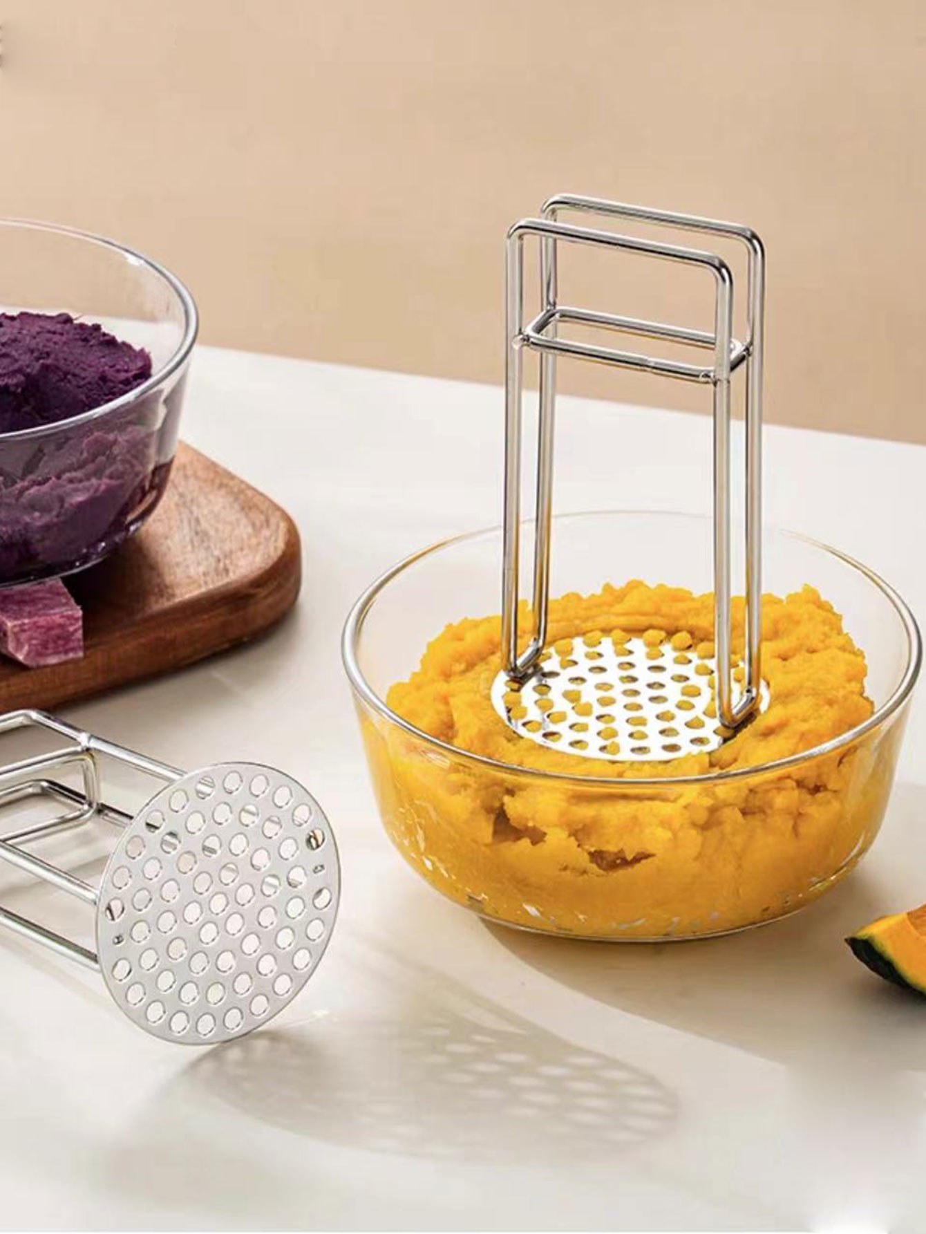 Baby Food Masher - 304 Paslanmaz Çelik Patates Ezici, Ev