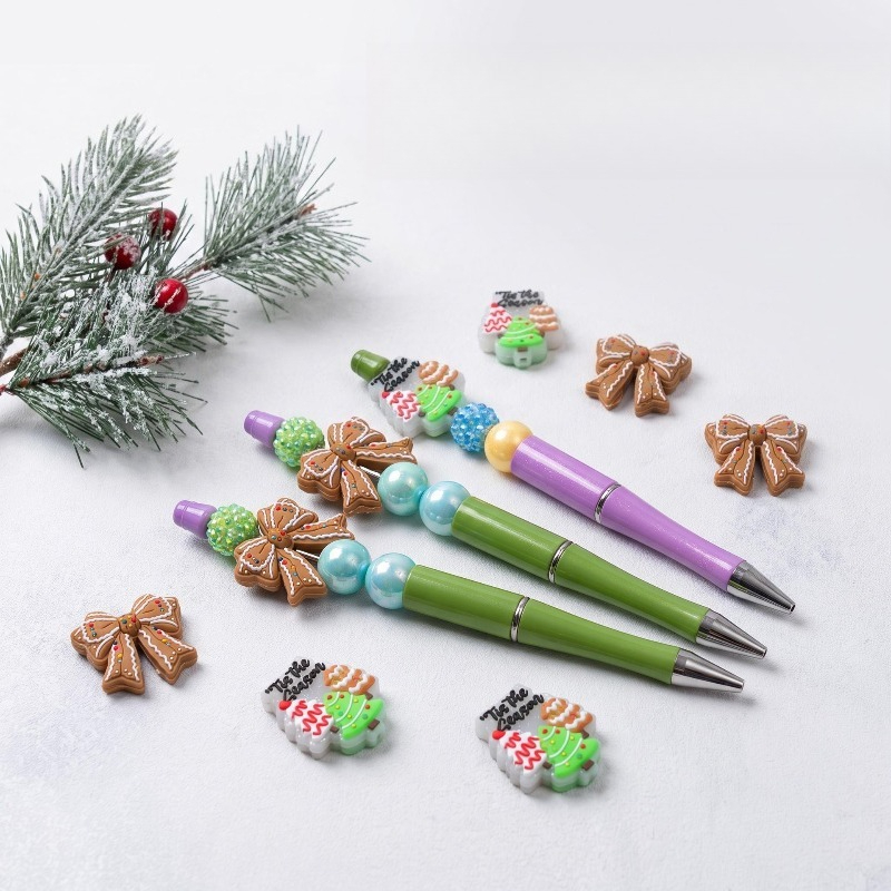 Baby Food Grade - 20 adet Silikon Boncuk Noel Odak
