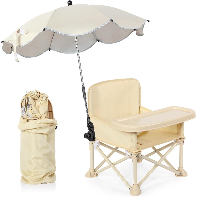 Baby Food Chair - Bebek Açık Hava Plaj Sandalyesi, Şemsiyeli,