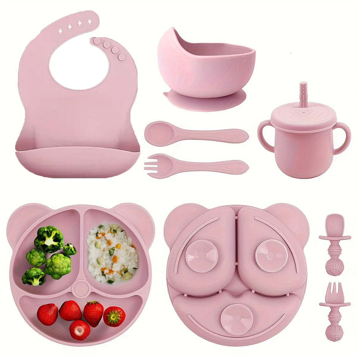 Baby Food Little Spoon - Yeni Küçük Ayı 8 Parçalı Silikon