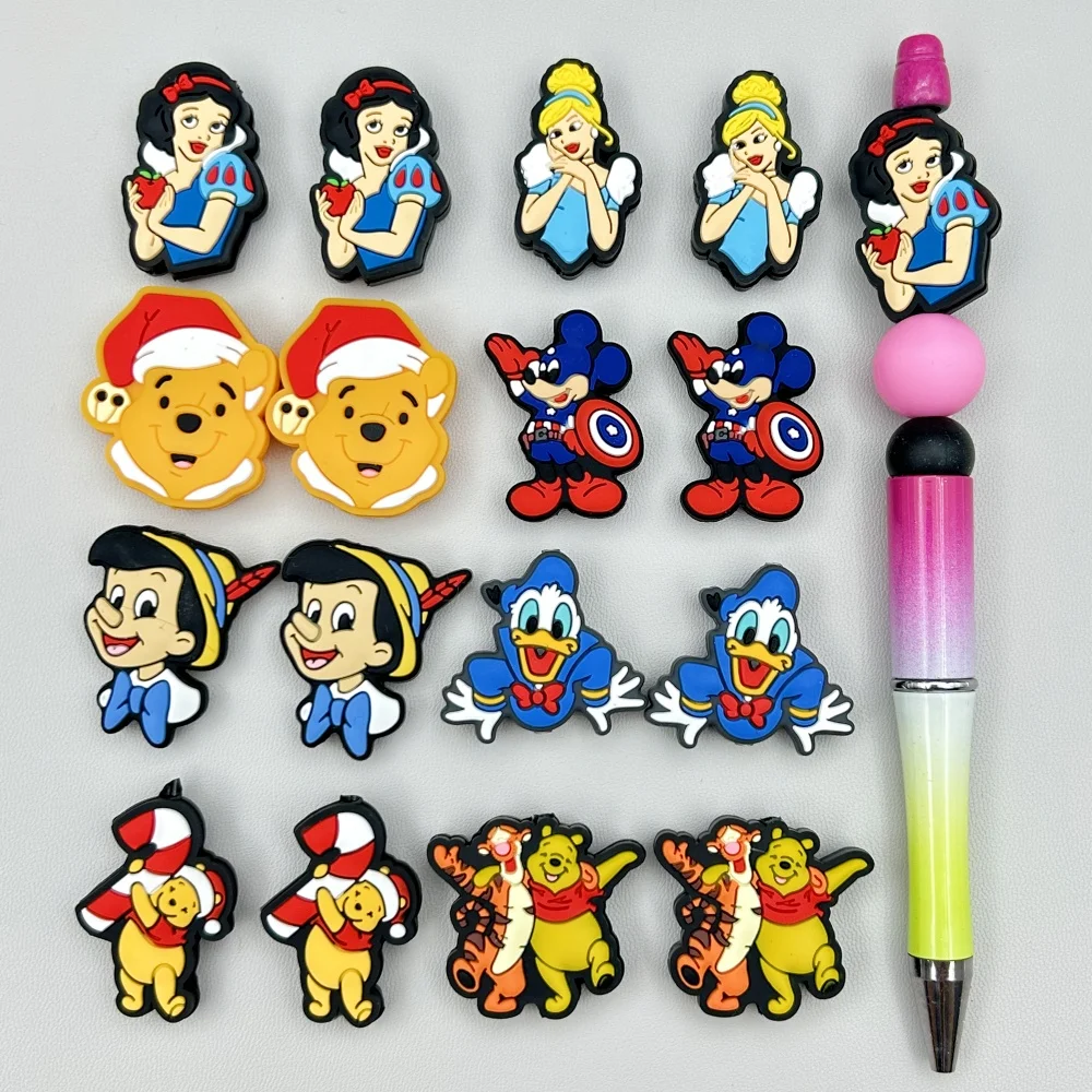 Baby Food Grade - 10 adet DIY karikatür Mini silikon