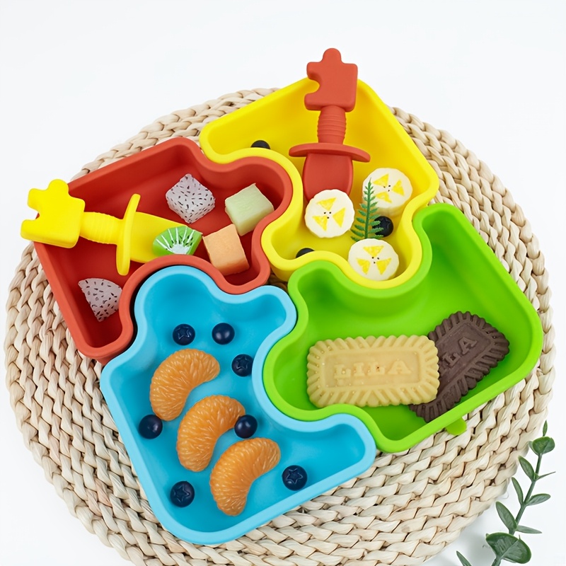 Baby Food Utensils Set - 6 adet/takım bebek silikon besleme gereçleri