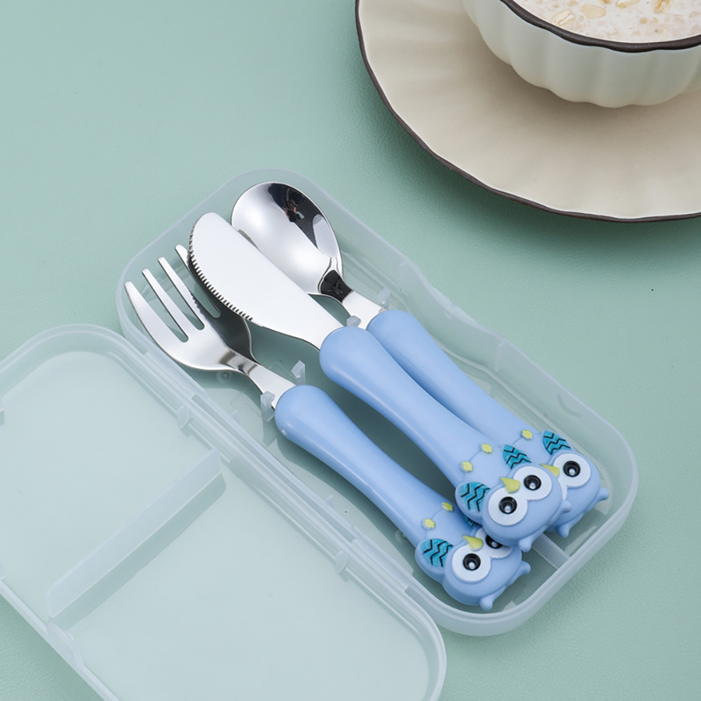 3 adet Çocuk Kaşık Çatal Kutus - Baby Food Utensils Set incelemesi ve fiyatı