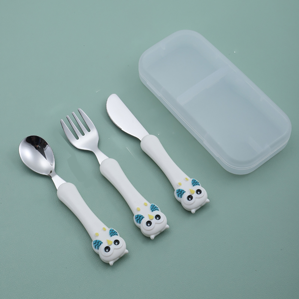 3 adet Çocuk Kaşık Çatal Kutus - Baby Food Utensils Set incelemesi ve fiyatı